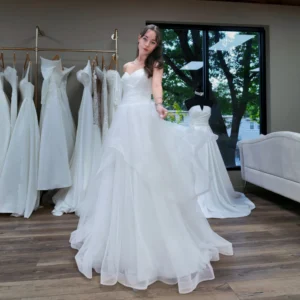 Isla strapless sweetheart ball gown wedding dress – full front view
