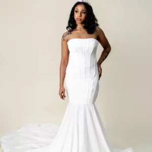 Elizabeth strapless mermaid wedding dress – front full view