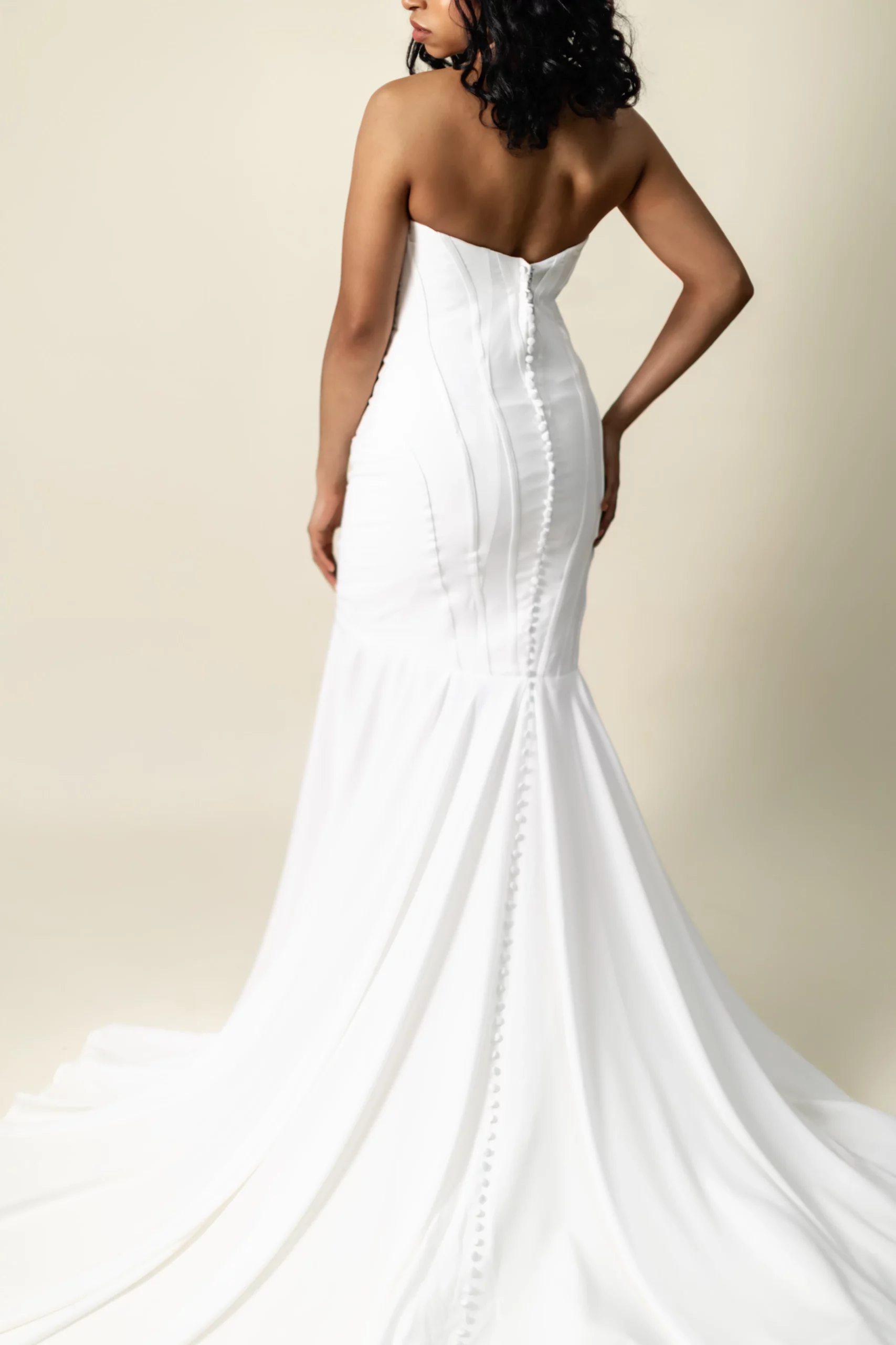 Elizabeth strapless mermaid wedding dress – back view